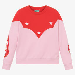 KENZO KIDS-Teen Girls Pink & Red Sweatshirt | Childrensalon Outlet