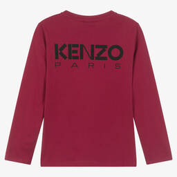 KENZO KIDS-Teen Girls Red Cotton Boke Flower T-Shirt | Childrensalon Outlet