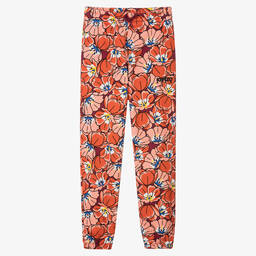KENZO KIDS-Teen Girls Red Cotton Floral Joggers | Childrensalon Outlet