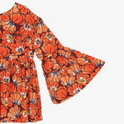 KENZO KIDS-Teen Girls Red Floral Blouse | Childrensalon Outlet