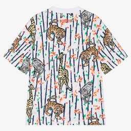 KENZO KIDS-Белая хлопковая футболка | Childrensalon Outlet