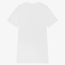 KENZO KIDS-Белое хлопковое платье с тигром | Childrensalon Outlet