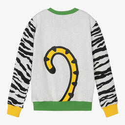 KENZO KIDS-سويتشيرت تينز قطن لون رمادي | Childrensalon Outlet