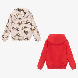 KENZO KIDS-Teen Ivory & Red Reversible Windbreaker | Childrensalon Outlet