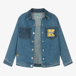 KENZO KIDS-Teen Mid Blue Denim Jacket | Childrensalon Outlet