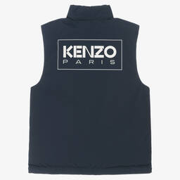 KENZO KIDS-Синий пуховый жилет для подростков | Childrensalon Outlet