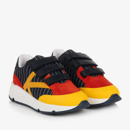 KENZO KIDS-Teen Navy Blue & Orange Velcro Trainers | Childrensalon Outlet