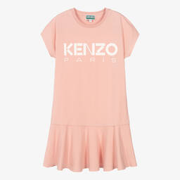 KENZO KIDS-Розовое платье с оборкой | Childrensalon Outlet