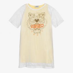 KENZO KIDS-Teen Yellow 2-in-1 Tiger Dress | Childrensalon Outlet