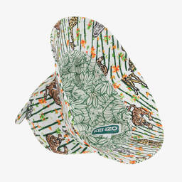 KENZO KIDS-White Animal Print Sun Hat | Childrensalon Outlet