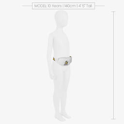 كينزو كيدز-حقيبة حزام كانفاس لون أبيض (20 سم) | Childrensalon Outlet