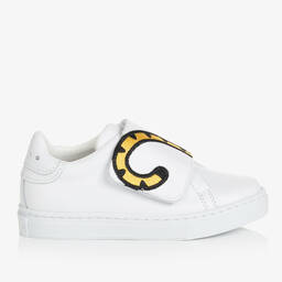 KENZO KIDS-White KOTORA Tiger Leather Trainers | Childrensalon Outlet