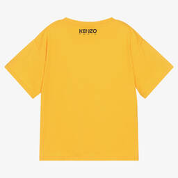 KENZO KIDS-Yellow Cotton Boke Flower T-Shirt | Childrensalon Outlet