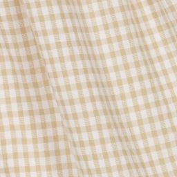 Kidiwi-Beige Gingham Smocked Dress  | Childrensalon Outlet