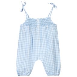 Kidiwi-Blue Check Baby Shortie | Childrensalon Outlet