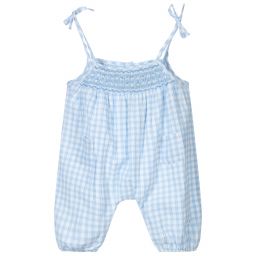 Kidiwi-Blue Check Baby Shortie | Childrensalon Outlet