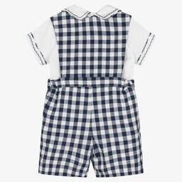Kidiwi-Топ и синий полукомбинезон в клетку | Childrensalon Outlet