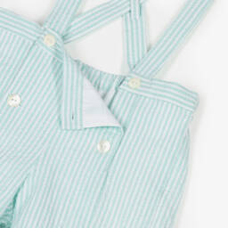 Kidiwi-Зеленый и белый хлопковый ансамбль для мальчиков | Childrensalon Outlet