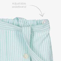 Kidiwi-Зеленый и белый хлопковый ансамбль для мальчиков | Childrensalon Outlet