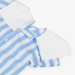 Kidiwi-Boys Nautical Blue Cotton Ensemble | Childrensalon Outlet