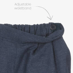 Kidiwi-Boys Navy Blue Cotton Shorts Set | Childrensalon Outlet