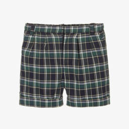 Kidiwi-Boys Tartan Shorts and Shirt Set | Childrensalon Outlet