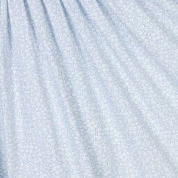 Kidiwi-Girls Blue Cotton Smocked Floral Dress | Childrensalon Outlet