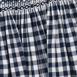 Kidiwi-Girls Blue & White Gingham Smocked Dress | Childrensalon Outlet