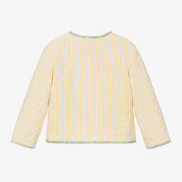 Kidiwi-Girls Green & Yellow Reversible Jacket | Childrensalon Outlet