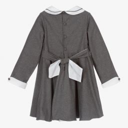 Kidiwi-Girls Grey Cotton Dress | Childrensalon Outlet