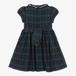 Kidiwi-Сине-зеленое платье в клетку | Childrensalon Outlet