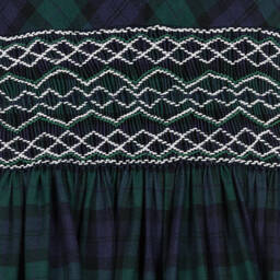 Kidiwi-Сине-зеленое платье в клетку | Childrensalon Outlet