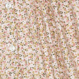 Kidiwi-Girls Pale Pink Cotton Floral Dress | Childrensalon Outlet