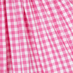 Kidiwi-Girls Pink Cotton Gingham Check Dress | Childrensalon Outlet
