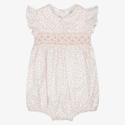 Kidiwi-بدلة قطنية وردية مزخرفة بالزهور للبنات | Childrensalon Outlet