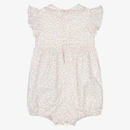 Kidiwi-بدلة قطنية وردية مزخرفة بالزهور للبنات | Childrensalon Outlet