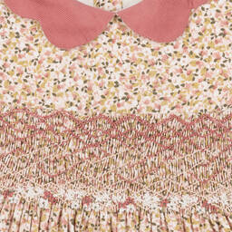 Kidiwi-Розовое платье в цветочек со сборками | Childrensalon Outlet