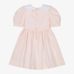 Kidiwi-فستان وردي مطرز للبنات من قماش البوبلين | Childrensalon Outlet