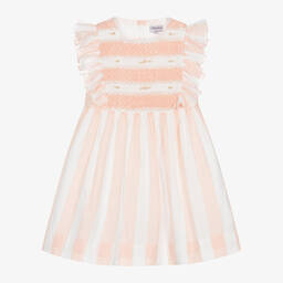 Kidiwi-Girls Pink Striped Dress | Childrensalon Outlet