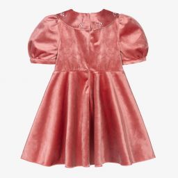 Kidiwi-Girls Pink Velvet Dress | Childrensalon Outlet