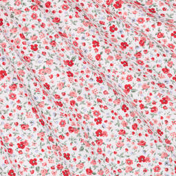 Kidiwi-Girls Red Cotton Floral Dress | Childrensalon Outlet