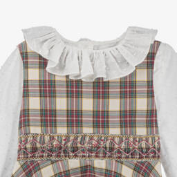Kidiwi-Girls Tartan Smocked Dress Ensemble | Childrensalon Outlet