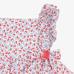 Kidiwi-Бело-красное платье с вишнями | Childrensalon Outlet