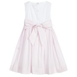 Kidiwi-Pink Smocked Cotton Dress | Childrensalon Outlet
