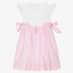 Kidiwi-Pink Smocked Cotton Dress | Childrensalon Outlet