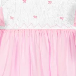 Kidiwi-Pink Smocked Cotton Dress | Childrensalon Outlet