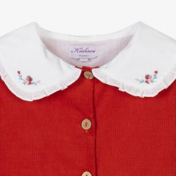 Kidiwi-Red Corduroy Dress | Childrensalon Outlet