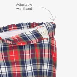 Kidiwi-Smocked Red Tartan Shorts Set  | Childrensalon Outlet