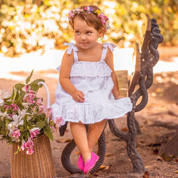 كيكو-حذاء قطن عضوي كانفاس لون زهري للبنات | Childrensalon Outlet