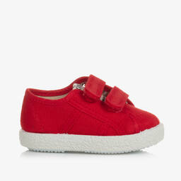 KIKU-Red Canvas Trainers | Childrensalon Outlet